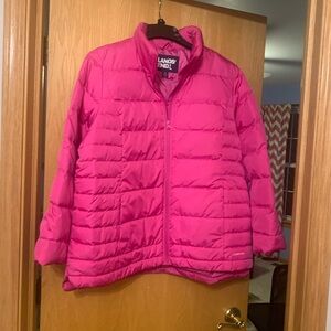 Lands' End Women's Vibrant Pink Puffer Coat